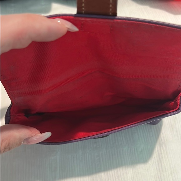 Dooney & Bourke Purple Leather Clutch - Picture 3 of 4